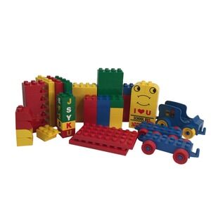 Tyco Super Building Blocks Replacement Parts Vehicles Letters Numbers Vintage